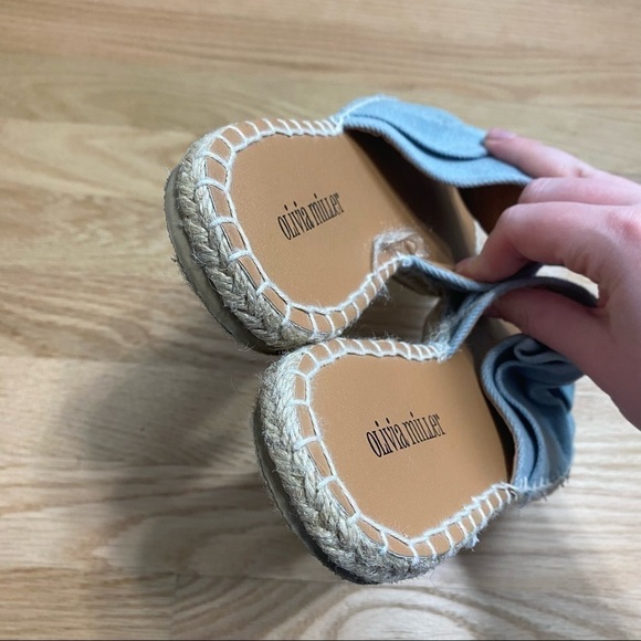 Olivia Miller Denim Knot Slide Sandals Sz 9 Open Toe Blue Women’s - Picture 6 of 7